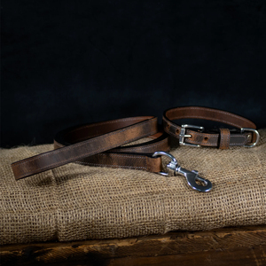 Wholesale Custom Color Leather Dog Leash Solid Pattern Walking <b>Training</b> Leather Dog Leash For Sale - Product Image 6