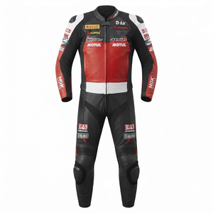 Traje de Motociclismo Zonda Pro de 1 Pieza para Hombre, Cuero Vacuno/Canguro Genuino, Estilo MotoCP, Nivel de Protección 2 - Product Image 1