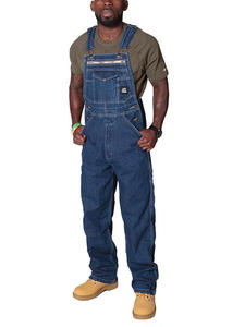 Salopette vintage personnalisée pour homme en denim de coton délavé, écologique, imperméable, ignifuge et respirant, vêtements de travail OEM ODM - Product Image 4