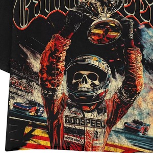 เสื้อยืดโอเวอร์ไซส์ผ้าคอตตอนหนานุ่ม พิมพ์ลายกราฟิก สไตล์วินเทจ ล้างสีแบบแอซิดวอช สำหรับผู้ชาย - Product Image 6