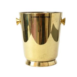 Diseño personalizado de lujo de metal brillante chapado en oro 5l bar accesorios enfriador de vino champán cubo de hielo - Product Image 1