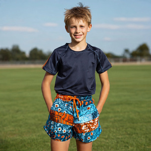 100% Polyester Printed Rugby Footy Uniform Men's Training Wear Footy Uniforms Footy Jersey Tops Rugby <b>Shorts</b> Set Kids - Product Image 5