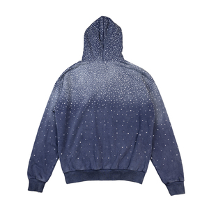 Sweat-shirt à capuche en molleton 100% coton avec strass, style streetwear hip-hop, coupe classique, pour homme, vêtements d'extérieur, pull unisexe - Product Image 2