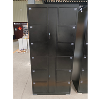 Casiers de stockage intelligents personnalisés en métal, 24 portes, casier à colis, système intelligent, acier, empreintes digitales, plage, supermarché, armoire