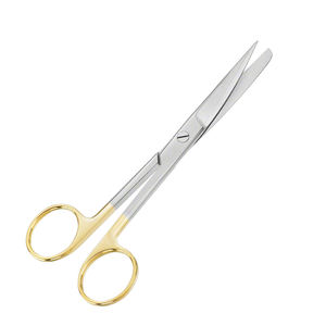 Ciseaux chirurgicaux demi-or à lame tranchante et arrondie, en acier, pour opérations et pansements, ciseaux à coupes pour points de suture, certifiés CE, usage général - Product Image 6