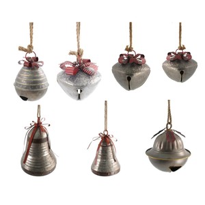 Mid century jingle bells metal <b>tree</b> ornaments designed to reflect holiday <b>lighting</b> beautifully - Product Image 6