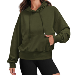 OEM Hot Selling <b>Women's</b> Winter Solid <b>Fleece</b> Cotton Hoodies Breathable Quick Dry Custom Logo Front Size Wholesale - Product Image 4