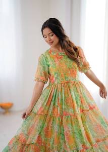 NEW PRESENTING MODERN KURTA / <b>KURTI</b> with REAL MODLING GOWN of DIGITAL PRINT FAUX FUR REGULAR LENGTH PARTY - Product Image 2