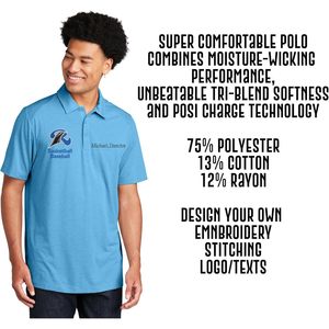 2025 Men's Custom Embroidery PosiCharge Triblend for Shirts St405 Personalized Inking Stitch Design B0D4WWY9GJ - Product Image 6