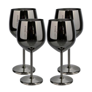 Copa de Vino de Acero Inoxidable 304 de Primera Calidad, 16 oz, Alta, para Champán, con Logotipo Personalizado, para Bodas - Product Image 5