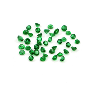 Esmeraldas naturales de Zambia calibradas, redondas de 3 mm, piedras preciosas facetadas sueltas para la fabricación de joyas, listas para usar. - Product Image 4
