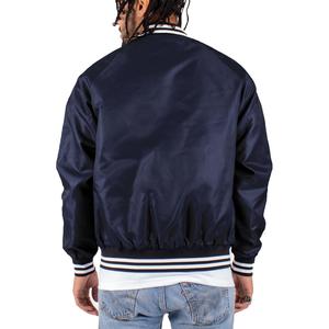 Chaqueta Cortavientos Azul Marino para Hombre, Color Sólido, Cuello Alto, Corte Regular, Forro de Algodón, Casual, Invierno, Impermeable, Transpirable - Product Image 6