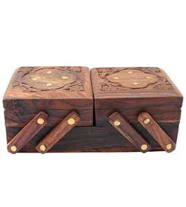 Caja de Joyería de Madera Hecha a Mano, Económica, para Anillos, Aretes, Collares y Pulseras, con un Elegante Diseño Rústico - Product Image 4