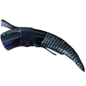 Horn <b>Mug</b> with Leather Holder for Crafts - Product Image 5