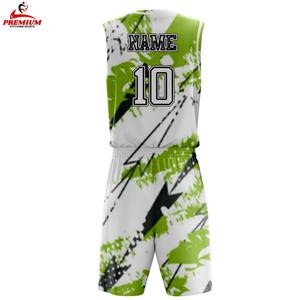 Nouvelle tenue de basket-ball personnalisée imprimée, grande taille, respirante, antibactérienne, protection UV, évacuation de l'humidité, séchage rapide - Product Image 2