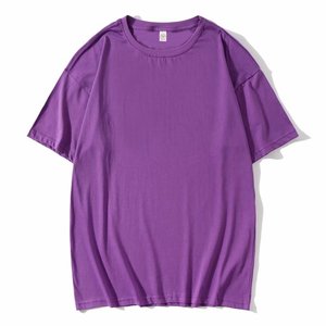 <b>Red</b> Crew Neck <b>T</b>-<b>Shirt</b> Short Sleeve Loose Fit Casual Solid Color 100% Cotton Jersey Breathable Spring Summer Unisex - Product Image 6