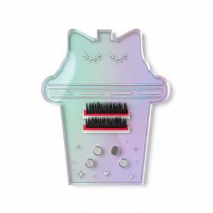 Paleta de Pestañas Estilo Arcoíris Personalizada con Soporte Magnético para Pinzas, Organizador de Pestañas Acrílico para un Trabajo Preciso - Product Image 1