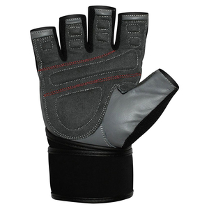 Gants de musculation unisexes en cuir sans doigts, logo personnalisé, gants de gym pour la musculation, protection OEM, gants de musculation - Product Image 2