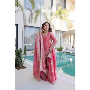 For Fendi Crush Zari Sequin Embroidered Palazzo Set for Women Party Wear - Product Image 6