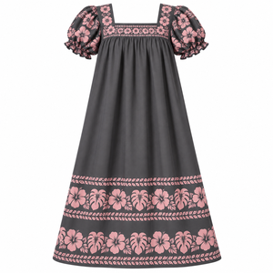 Robe Mumu Micronésienne Polynésienne pour Femmes Grande Taille, Personnalisable, Respirante, Écologique, Impression par Sublimation, Haute Qualité - Product Image 3