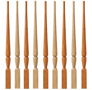 Rampe d'escalier moderne en bois massif d'érable, écologique et durable, avec poteaux et colonnes décoratifs, fournisseur Vietnamien EFS - Product Image 1