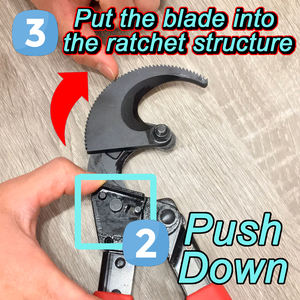 Coupe-câbles électrique à cliquet en acier avec poignée en plastique de qualité industrielle OEM/ODM, haute efficacité - Product Image 6