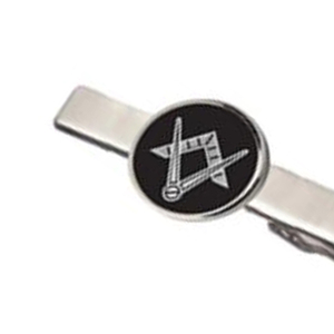 Pince à cravate maçonnique avec symbole de compas carré, accessoire élégant pour homme, cadeau pour la franc-maçonnerie - Product Image 4
