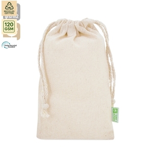 ถุงผ้าฝ้ายแบบมีเชือกผูก ขนาด 120 GSM สำหรับใส่ของขวัญ ขนาด 19x24.5 ซม. แบบแบน รับทำโลโก้ตามสั่ง ขายส่ง OEM แบรนด์ส่วนตัว ใช้ซ้ำได้ รุ่น SS295 - Product Image 3