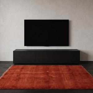 Alfombra de lujo roja óxido marroquí Gabbeh, de lana anudada a mano, de pelo plano y grosor medio, decorativa floral con flecos - Product Image 2
