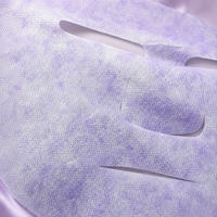 Y340 40gsm Tissu non tissé en fibres végétales biodégradables colorées lavande pour masques faciaux, idéal pour les marques en marque blanche