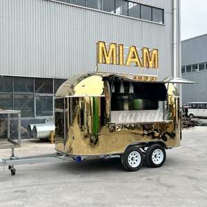 Remolque de comida dorada estándar europeo con equipo de cocina completo Carro de catering al aire libre COC - Product Image 1