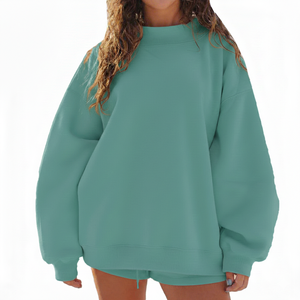 Sudadera de Cuello Alto para Mujer, Precio de Fábrica, Invierno/Otoño, Ecológica, con Logotipo Estampado en la Parte Delantera, Bordado 3D, Poliéster/Algodón - Product Image 6