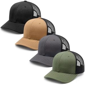 Gorra Trucker Personalizada, Paquete de Colores Surtidos, Paneles Frontales de Poliéster Twill, Parte Trasera de Malla Negra, Visera Precurvada de 6 Paneles, Suministro B2B OEM - Product Image 1