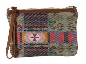 Bolso Pequeño de Lujo Hecho a Mano y Cosido, Hecho de Algodón Dhurry / Kelim Tejido a Mano, Bolso Estampado - Product Image 5