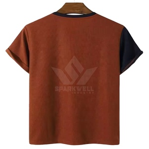 เสื้อยืดคอกลมแขนสั้นผู้ชาย ลายบล็อกสี ผ้าโพลีเอสเตอร์ ระบายอากาศได้ดี ทรงปกติ ใส่ได้ทุกฤดู เหมาะสำหรับเล่นกีฬา - Product Image 2