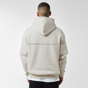 Sweats à capuche pour hommes poche surdimensionnée sweats à capuche fonctionnels impression bouffante streetwear épaules tombantes sweat à capuche en coton lourd pour hommes - Product Image 6