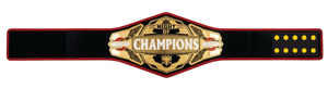 Ceinture de champion de lutte personnalisée, noire, or, rouge, durable, unisexe, équipement d'entraînement d'arts martiaux, ceinture de champion en cuir véritable - Product Image 2