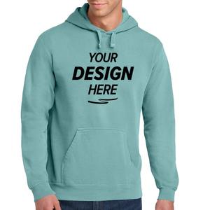 Custom Logo Mint Green Hoodie <b>Men</b> High Quality Plain Sage Green Cotton Fleece <b>Pullover</b> Streetwear Blank Hooded Sweatshirt Winter - Product Image 1