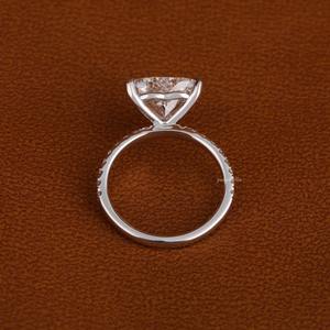 Bague de fiançailles solitaire en or blanc 14 carats avec diamant de laboratoire en forme de cœur de qualité supérieure pour femmes, bijoux de luxe sur mesure - Product Image 3