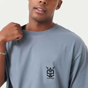 Camisetas Extra Grandes para Hombre, de Corte Holgado, con Logotipo Personalizado, Último Diseño, Transpirables, 100% Algodón, Gran Venta - Product Image 5