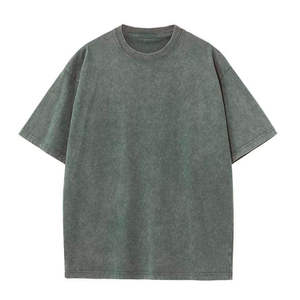 Camiseta de algodón vintage personalizada de primera calidad para hombre, lavada con ácido, de peso pesado, en todos los colores - Product Image 5