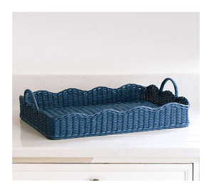 Premium Quality Cane Handwoven Serving Storage <b>Tray</b> For Coffee Snack <b>Breakfast</b> Latest Rattan Vanity <b>Tray</b> For Kitchen Tableware - Product Image 3