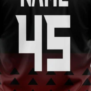 Maillot de baseball personnalisé pour homme, noir et rouge, à boutons, motif géométrique, uniforme d'équipe de softball, respirant, chemise de sport athlétique - Product Image 6