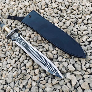 Lance de chasse en acier au carbone forgé avec fourreau en cuir, épée de camping - Product Image 4