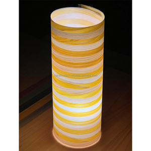 Panneau décoratif moderne transparent Irodoritai en bois plaqué teinté multicouleur à texture lisse, 6 pieds, pour chambre et salon - Product Image 1
