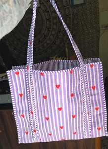 Sacs fourre-tout élégants en coton faits à la main, couleur unie, fermeture à glissière, légers et matelassés, design indien traditionnel - Product Image 3