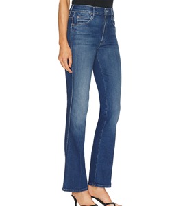 Women's High Waist Jeans - Classic Blue Washed Slim Fit Bootcut Denim <b>Pants</b> with Button Good Quality Jeans For Man - Product Image 5