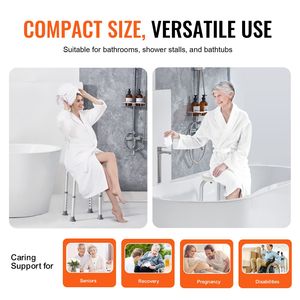Tabouret de douche réglable en hauteur pour personnes âgées et adultes handicapés - Siège de baignoire et chaise de douche antidérapants - Product Image 3