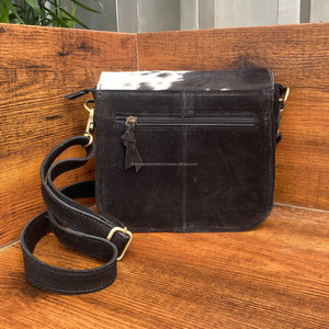 2024 usine personnalisé 100% peau de vache Laser gravure sac à bandoulière mode haute qualité élégant luxe daim cuir sacs à main - Product Image 5