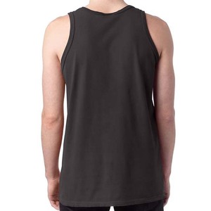 Men's <b>Yellow</b> Solid Color Breathable Knitted <b>Tank</b> <b>Top</b> O-Neck Casual Style - Product Image 3